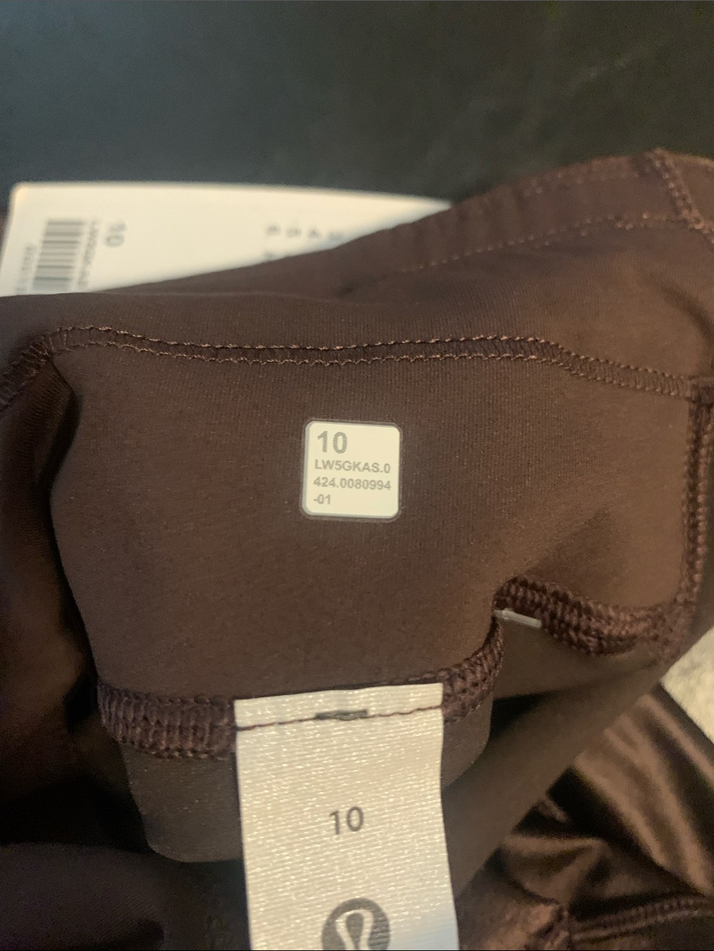 Lululemon NWT Satin Shine HR Tight 25" Size 10 Espresso - Picture 4 of 7